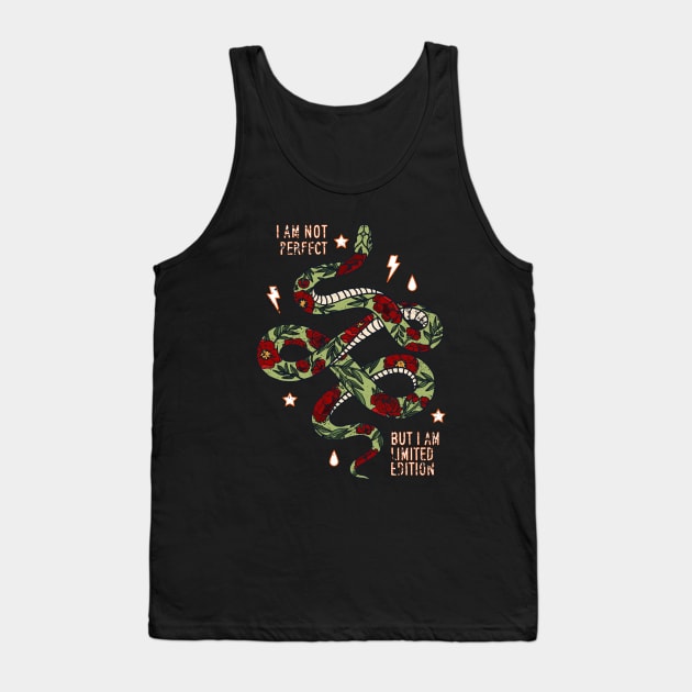 I am not perfect Snake Tank Top by NJORDUR
